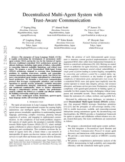 Decentralized Multi-Agent System with Trust-Aware Communication