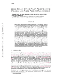 Cross-Domain Offline Policy Adaptation with Dynamics- and Value-Aligned Data Filtering