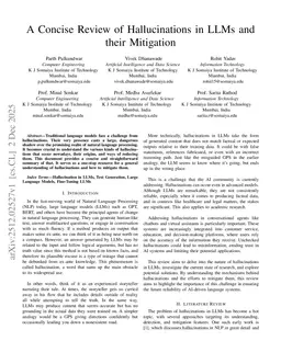 A Concise Review of Hallucinations in LLMs and their Mitigation