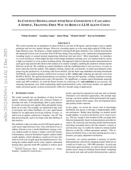 In-Context Distillation with Self-Consistency Cascades: A Simple, Training-Free Way to Reduce LLM Agent Costs