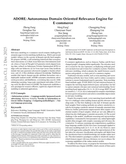 ADORE: Autonomous Domain-Oriented Relevance Engine for E-commerce