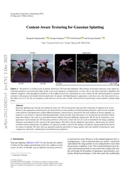 Content-Aware Texturing for Gaussian Splatting