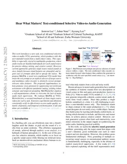 Hear What Matters! Text-conditioned Selective Video-to-Audio Generation