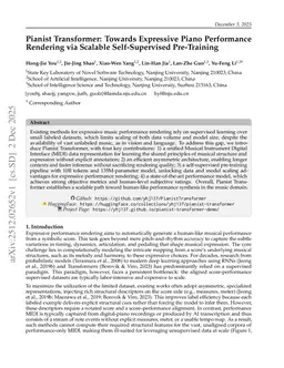 Pianist Transformer: Towards Expressive Piano Performance Rendering via Scalable Self-Supervised Pre-Training