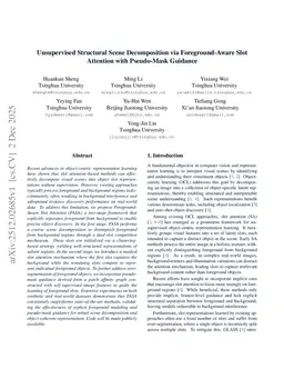 Unsupervised Structural Scene Decomposition via Foreground-Aware Slot Attention with Pseudo-Mask Guidance