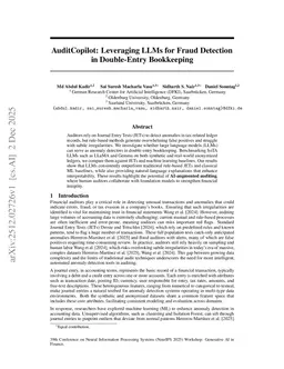 AuditCopilot: Leveraging LLMs for Fraud Detection in Double-Entry Bookkeeping