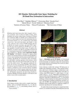 DF-Mamba: Deformable State Space Modeling for 3D Hand Pose Estimation in Interactions