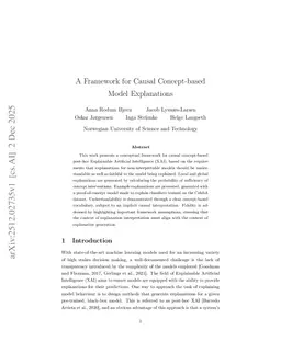 A Framework for Causal Concept-based Model Explanations
