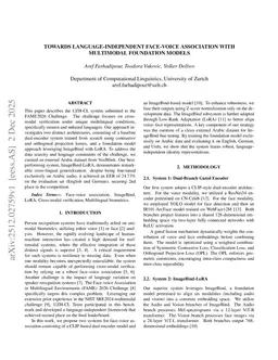 Towards Language-Independent Face-Voice Association with Multimodal Foundation Models