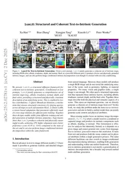 LumiX: Structured and Coherent Text-to-Intrinsic Generation