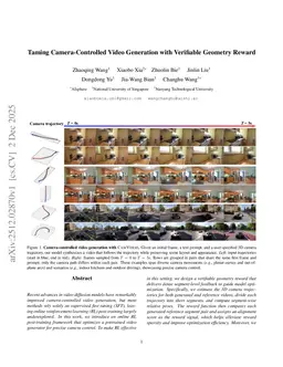 Taming Camera-Controlled Video Generation with Verifiable Geometry Reward