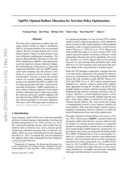 OptPO: Optimal Rollout Allocation for Test-time Policy Optimization