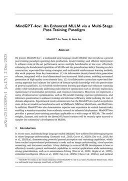 MindGPT-4ov: An Enhanced MLLM via a Multi-Stage Post-Training Paradigm