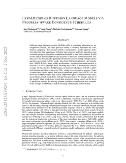 Fast-Decoding Diffusion Language Models via Progress-Aware Confidence Schedules