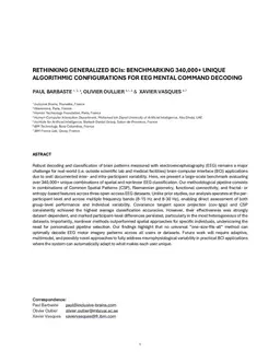 Rethinking Generalized BCIs: Benchmarking 340,000+ Unique Algorithmic Configurations for EEG Mental Command Decoding