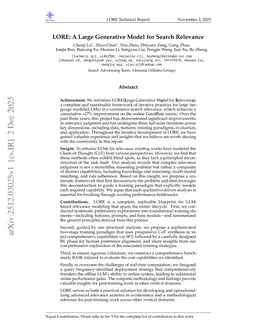 LORE: A Large Generative Model for Search Relevance