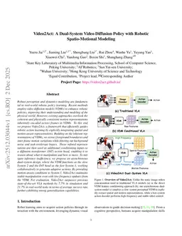 Video2Act: A Dual-System Video Diffusion Policy with Robotic Spatio-Motional Modeling
