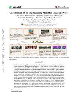 OneThinker: All-in-one Reasoning Model for Image and Video