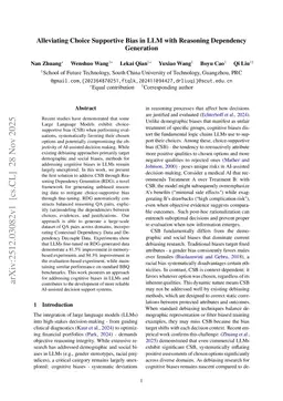 Alleviating Choice Supportive Bias in LLM with Reasoning Dependency Generation