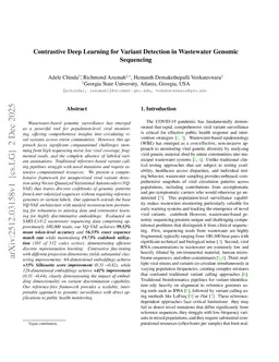 Contrastive Deep Learning for Variant Detection in Wastewater Genomic Sequencing