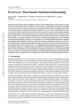 Plantain: Plan-Answer Interleaved Reasoning