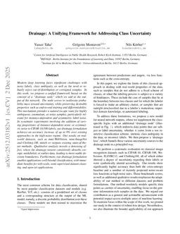 Drainage: A Unifying Framework for Addressing Class Uncertainty
