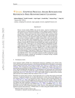 SPARK: Stepwise Process-Aware Rewards for Reference-Free Reinforcement Learning