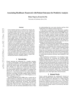 Associating Healthcare Teamwork with Patient Outcomes for Predictive Analysis