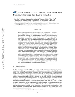 Cache What Lasts: Token Retention for Memory-Bounded KV Cache in LLMs
