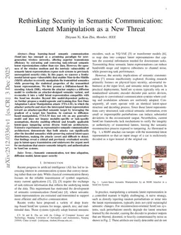 Rethinking Security in Semantic Communication: Latent Manipulation as a New Threat