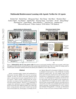 Multimodal Reinforcement Learning with Agentic Verifier for AI Agents