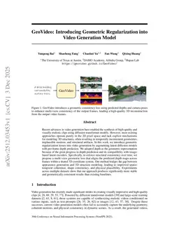 GeoVideo: Introducing Geometric Regularization into Video Generation Model