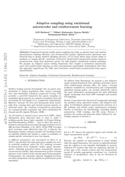 Adaptive sampling using variational autoencoder and reinforcement learning