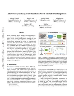 AdaPower: Specializing World Foundation Models for Predictive Manipulation