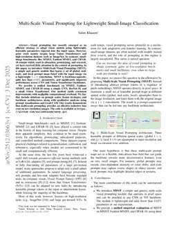 Multi-Scale Visual Prompting for Lightweight Small-Image Classification