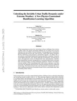 Unlocking the Invisible Urban Traffic Dynamics under Extreme Weather: A New Physics-Constrained Hamiltonian Learning Algorithm