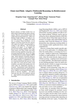 Omni-AutoThink: Adaptive Multimodal Reasoning via Reinforcement Learning