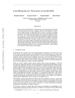 Log Probability Tracking of LLM APIs