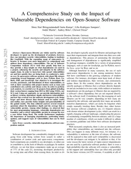 A Comprehensive Study on the Impact of Vulnerable Dependencies on Open-Source Software