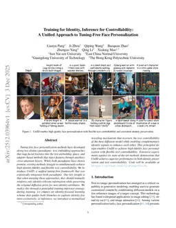 Training for Identity, Inference for Controllability: A Unified Approach to Tuning-Free Face Personalization