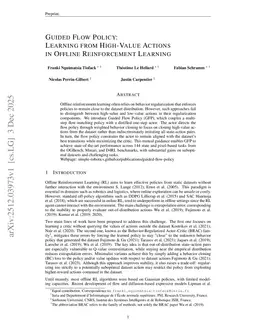 Guided Flow Policy: Learning from High-Value Actions in Offline Reinforcement Learning