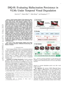 DIQ-H: Evaluating Hallucination Persistence in VLMs Under Temporal Visual Degradation