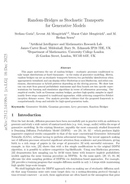 Random-Bridges as Stochastic Transports for Generative Models