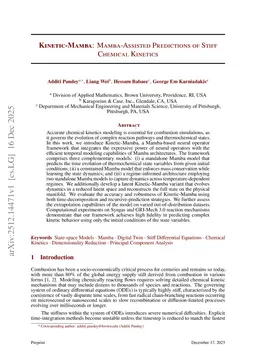 Kinetic-Mamba: Mamba-Assisted Predictions of Stiff Chemical Kinetics