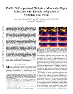 DASP: Self-supervised Nighttime Monocular Depth Estimation with Domain Adaptation of Spatiotemporal Priors