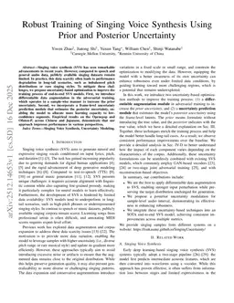 Robust Training of Singing Voice Synthesis Using Prior and Posterior Uncertainty