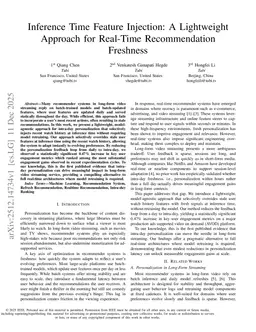 Inference Time Feature Injection: A Lightweight Approach for Real-Time Recommendation Freshness
