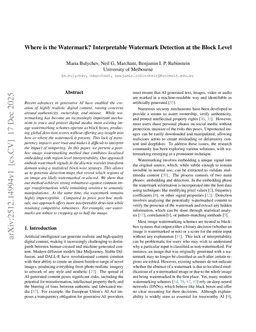 Where is the Watermark? Interpretable Watermark Detection at the Block Level