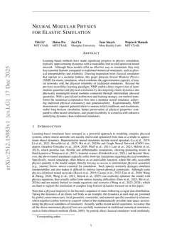 Neural Modular Physics for Elastic Simulation