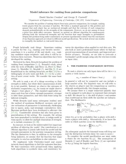 Model inference for ranking from pairwise comparisons